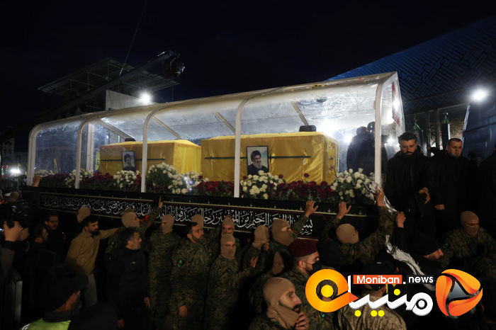 گزارش تصویری/ مراسم تشییع پیکر سیدحسن نصرالله و سیدهاشم صفی الدین
