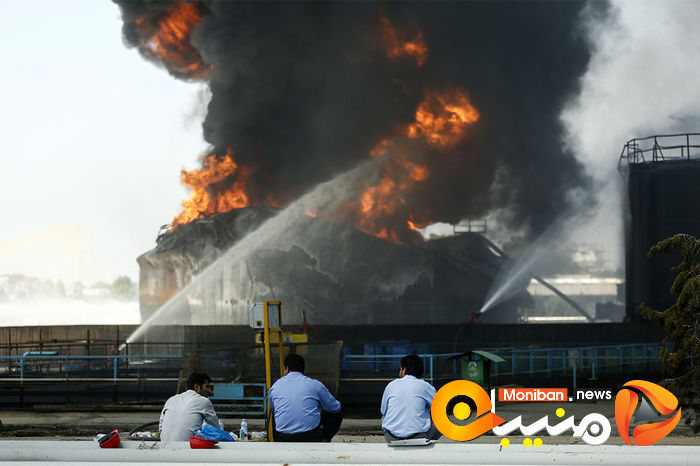 وضعیت پالایشگاه تهران بعد از ۱۸ ساعت حریق