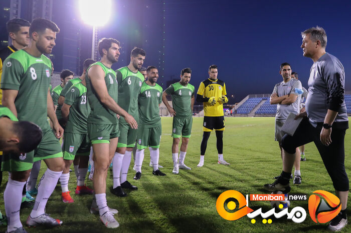 تمرین تیم ملی فوتبال ایران در ورزشگاه النجمه بحرین