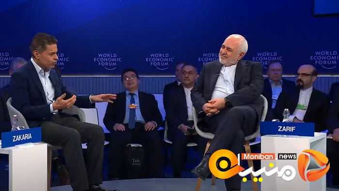 گزارش تصویری/ گفتگوی ظریف با فرید زکریا، مجری سی ان ان در اجلاس داووس