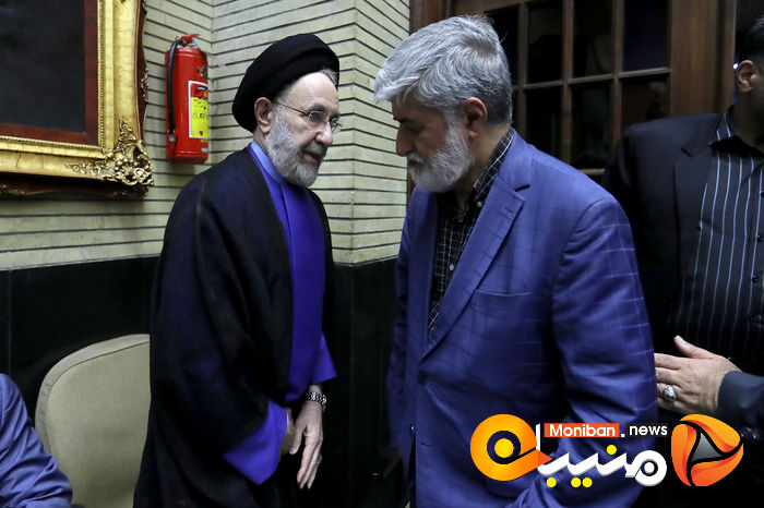 گزارش تصویری| حضور خاتمی، روحانی، خمینی و لاریجانی در مراسم ختم والده اسحاق جهانگیری