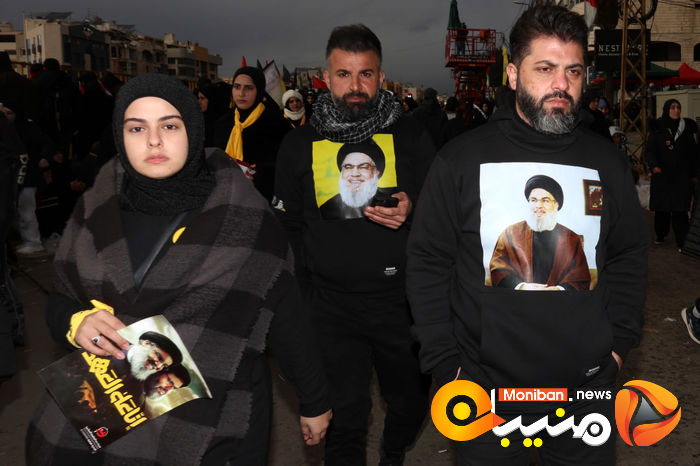 گزارش تصویری/ مراسم تشییع پیکر سیدحسن نصرالله و سیدهاشم صفی الدین