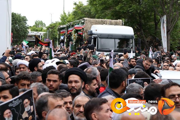 گزارش تصویری| تشییع پیکر رئیسی، آل هاشم و همراهانشان در تبریز