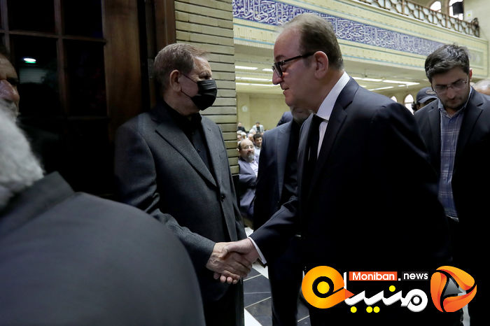 گزارش تصویری| حضور خاتمی، روحانی، خمینی و لاریجانی در مراسم ختم والده اسحاق جهانگیری