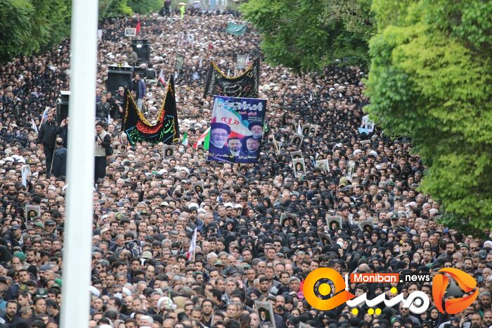 گزارش تصویری| تشییع پیکر رئیسی، آل هاشم و همراهانشان در تبریز