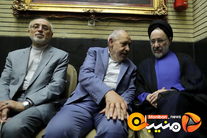 گزارش تصویری| حضور خاتمی، روحانی، خمینی و لاریجانی در مراسم ختم والده اسحاق جهانگیری