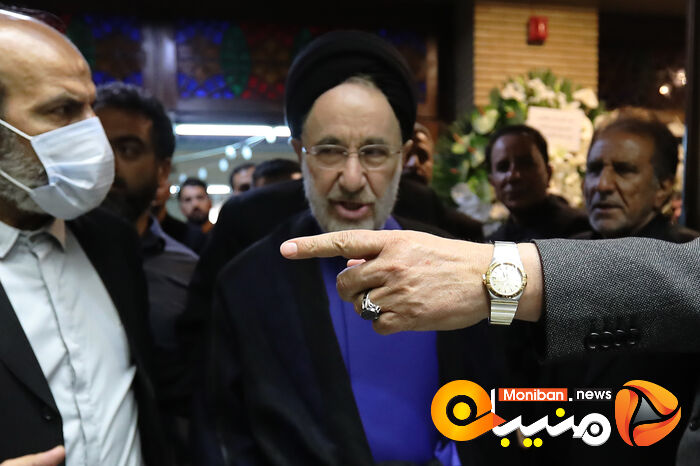 گزارش تصویری| حضور خاتمی، روحانی، خمینی و لاریجانی در مراسم ختم والده اسحاق جهانگیری
