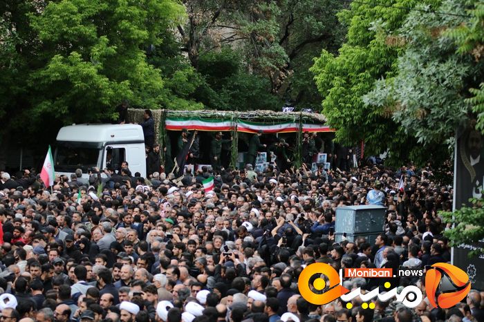گزارش تصویری| تشییع پیکر رئیسی، آل هاشم و همراهانشان در تبریز