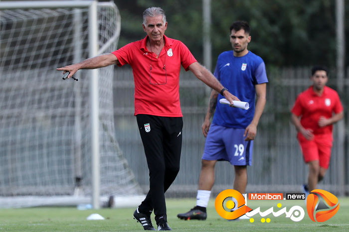 اولین تمرین تیم  ملی فوتبال با کارلوس کی روش