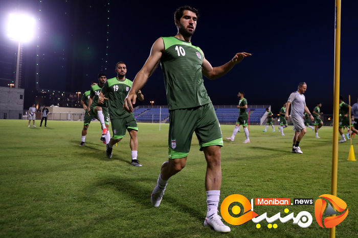 تمرین تیم ملی فوتبال ایران در ورزشگاه النجمه بحرین