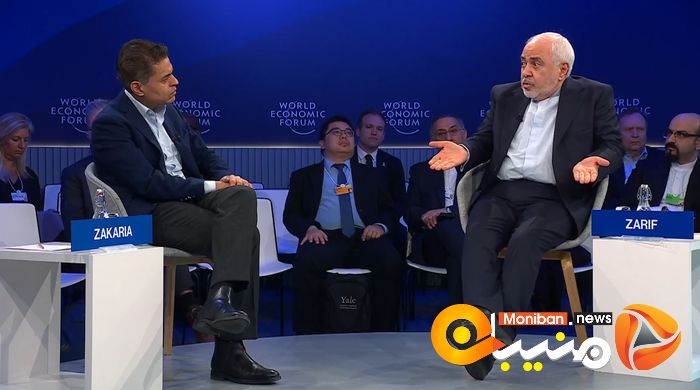 گزارش تصویری/ گفتگوی ظریف با فرید زکریا، مجری سی ان ان در اجلاس داووس