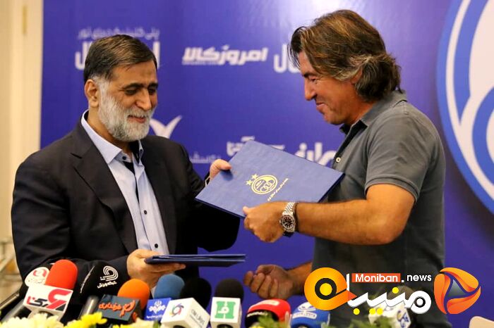 مراسم امضای قرارداد ریکاردو ساپینتو، سرمربی استقلال