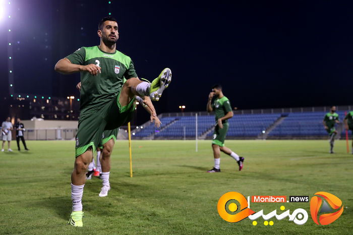 تمرین تیم ملی فوتبال ایران در ورزشگاه النجمه بحرین
