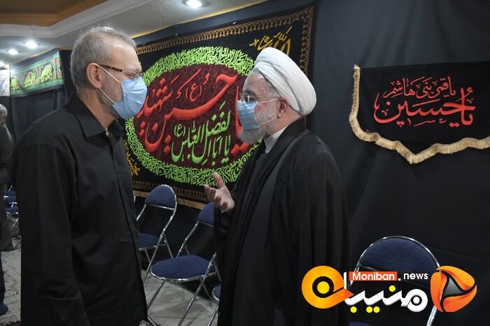مراسم عزاداری سیدالشهدا به میزبانی حسن روحانی با حضور لاریجانی و جهانگیری