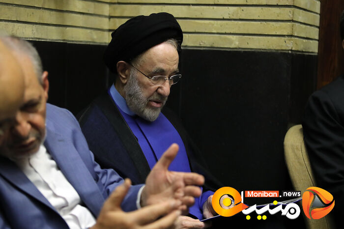 گزارش تصویری| حضور خاتمی، روحانی، خمینی و لاریجانی در مراسم ختم والده اسحاق جهانگیری