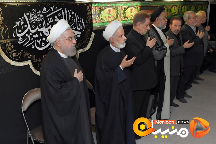 مراسم عزاداری سیدالشهدا (ع) در دفتر حسن روحانی