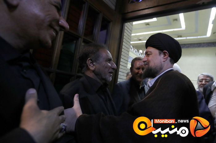 گزارش تصویری| حضور خاتمی، روحانی، خمینی و لاریجانی در مراسم ختم والده اسحاق جهانگیری