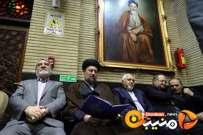 گزارش تصویری| حضور خاتمی، روحانی، خمینی و لاریجانی در مراسم ختم والده اسحاق جهانگیری