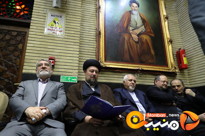 گزارش تصویری| حضور خاتمی، روحانی، خمینی و لاریجانی در مراسم ختم والده اسحاق جهانگیری