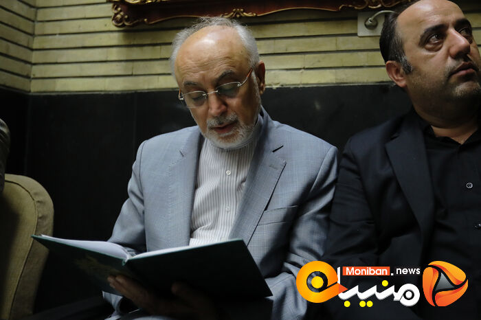 گزارش تصویری| حضور خاتمی، روحانی، خمینی و لاریجانی در مراسم ختم والده اسحاق جهانگیری