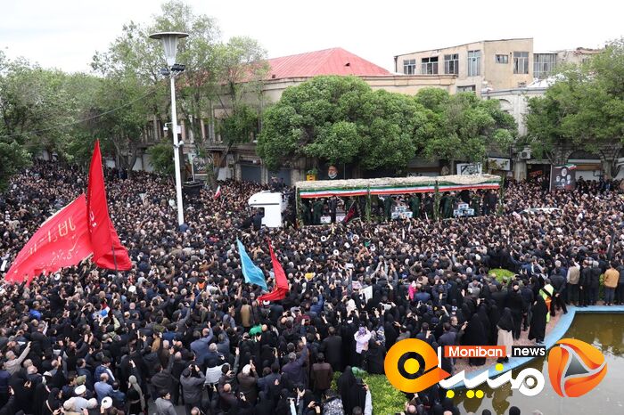 گزارش تصویری| تشییع پیکر رئیسی، آل هاشم و همراهانشان در تبریز