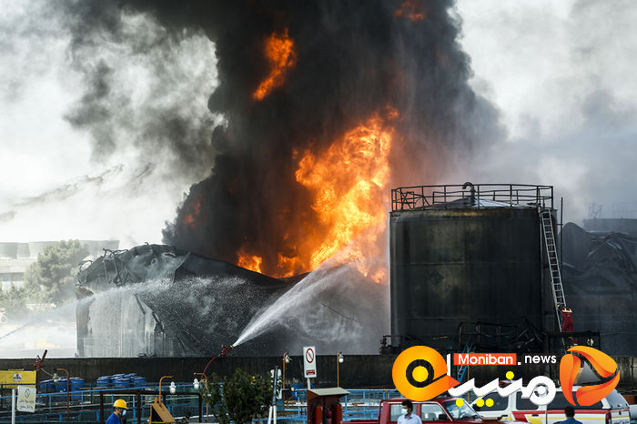 وضعیت پالایشگاه تهران بعد از ۱۸ ساعت حریق