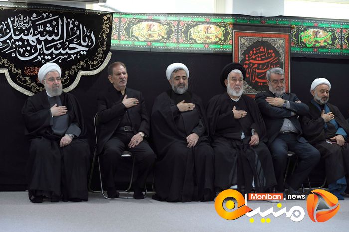 مراسم عزاداری سیدالشهدا (ع) در دفتر حسن روحانی