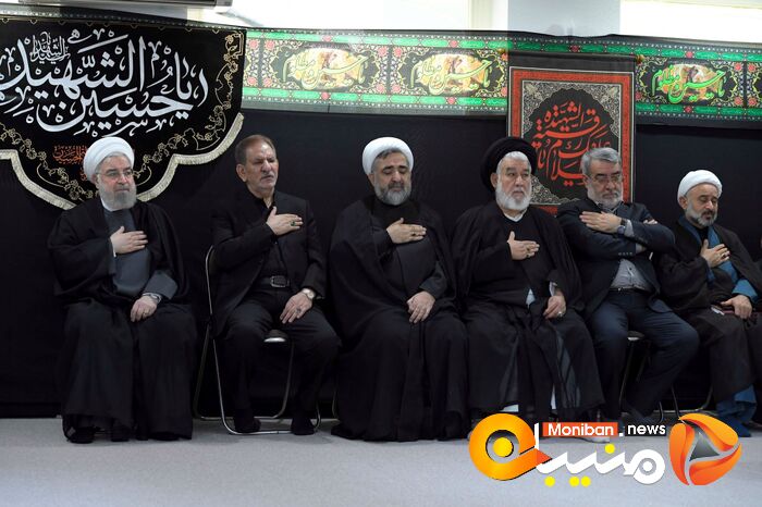 مراسم عزاداری سیدالشهدا (ع) در دفتر حسن روحانی