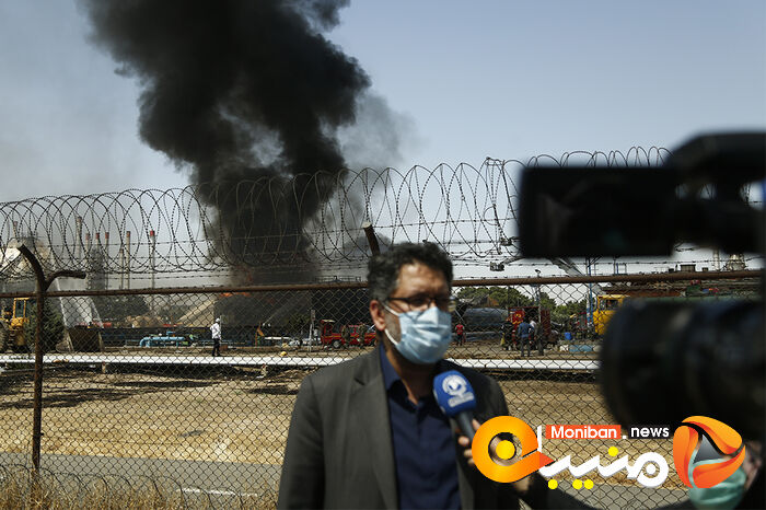 وضعیت پالایشگاه تهران بعد از ۱۸ ساعت حریق