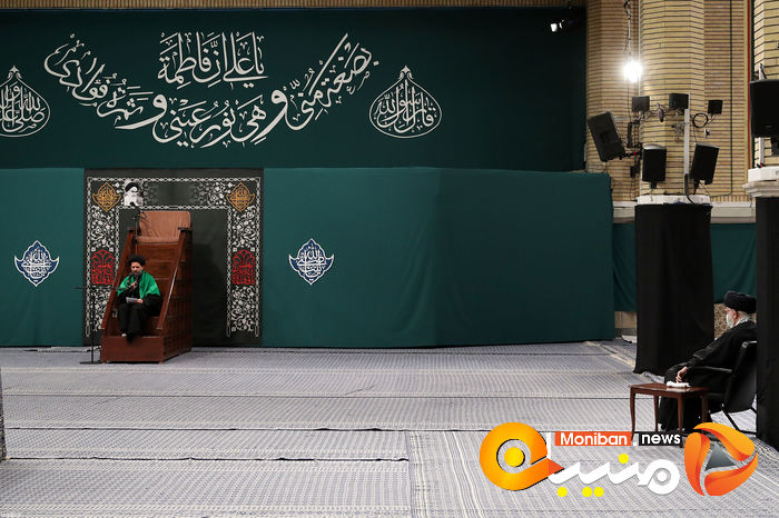 مراسم عزاداری ایام فاطمیه در حسینیه امام خمینی (ره) با حضور رهبر معظم انقلاب