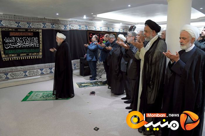 مراسم عزاداری سیدالشهدا (ع) در دفتر حسن روحانی